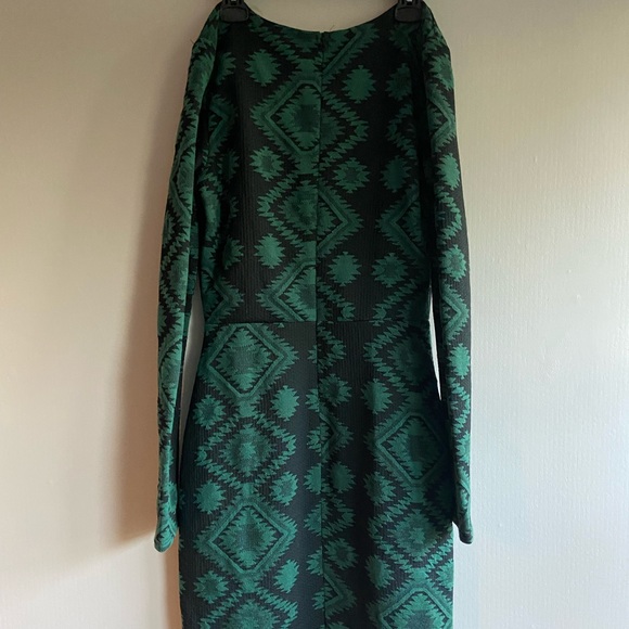 Faux Wrap Patterned Dress - Picture 4 of 6